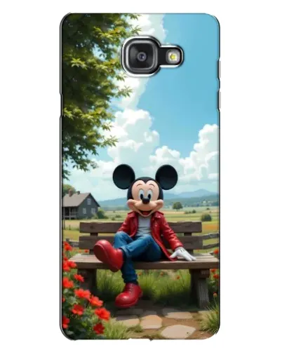 Чехол для Samsung Galaxy A7 2016 (A7100, A710F) с картинкой «Микки на скамейке»