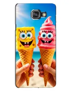 Чехол для Samsung Galaxy A7 2016 (A7100, A710F) с картинкой «Спанч Боб мороженое»