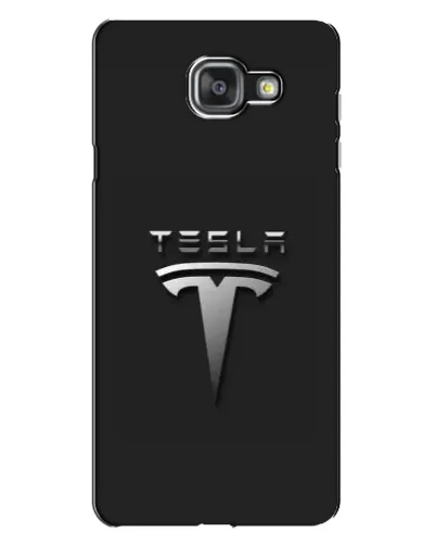 Чехол для Samsung Galaxy A7 2016 (A7100, A710F) с картинкой «Стальной логотип Tesla» Чехол для Samsung Galaxy A7 2016 (A7100, A710F) с картинкой «Стальной логотип Tesla»