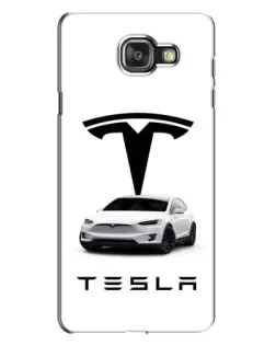 Чехол для Samsung Galaxy A7 2016 (A7100, A710F) с картинкой «Tesla White Style»