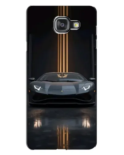Чехол для Samsung Galaxy A7 2016 (A7100, A710F) с картинкой «Lamborghini золотые линии»