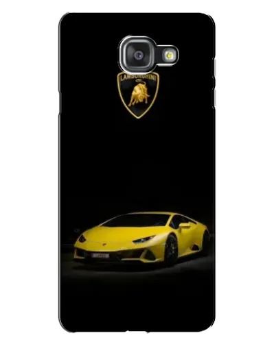 Чехол для Samsung Galaxy A7 2016 (A7100, A710F) с картинкой «Lamborghini желтый акцент»