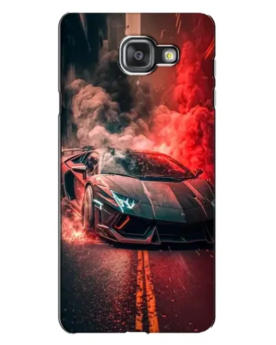 Чехол для Samsung Galaxy A7 2016 (A7100, A710F) с картинкой «Lamborghini красный дым»