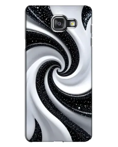 Чехол для Samsung Galaxy A7 2016 (A7100, A710F) с картинкой «Черно-белая спираль»