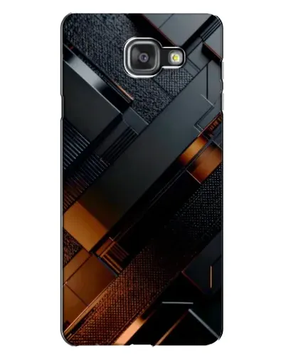 Чехол для Samsung Galaxy A7 2016 (A7100, A710F) с картинкой «Черные геометрические блоки»