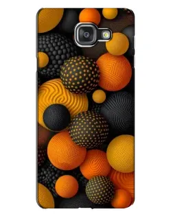 Чехол для Samsung Galaxy A7 2016 (A7100, A710F) с картинкой «Объемные оранжевые сферы»