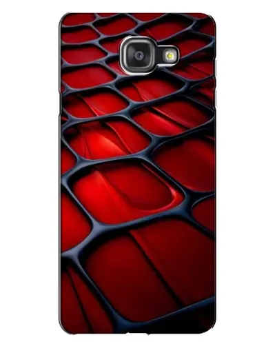 Чехол для Samsung Galaxy A7 2016 (A7100, A710F) с картинкой «Красная глянцевая сетка»
