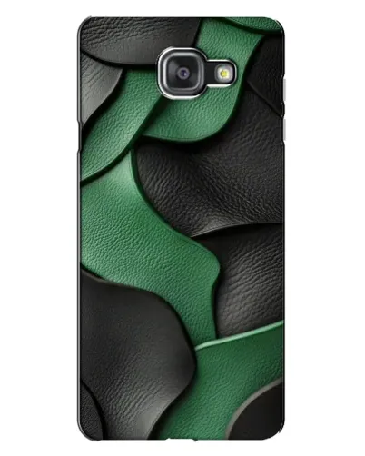 Чехол для Samsung Galaxy A7 2016 (A7100, A710F) с картинкой «Зеленые кожаные волны»