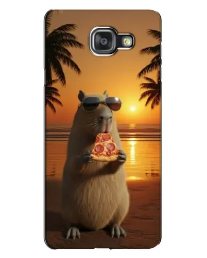 Чехол для Samsung Galaxy A7 2016 (A7100, A710F) с картинкой «Капибара с пиццей»