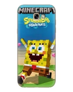 Чохол для Samsung Galaxy A7 2017 (A720, A720F) з картинкою «Губка Боб Minecraft»