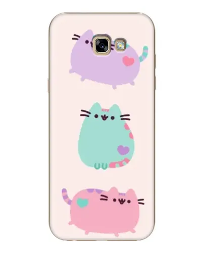 Чехол для Samsung Galaxy A7 2017 (A720, A720F) с картинкой «Pusheen трио»