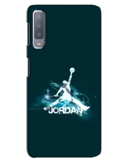 Чохол для Samsung Galaxy A7 2018 (A750) з картинкою «Jordan Blue Fire»