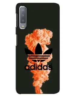 Чохол для Samsung Galaxy A7 2018 (A750) з картинкою «Помаранчевий дим Adidas»