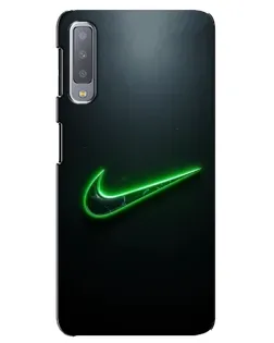 Чехол для Samsung Galaxy A7 2018 (A750) с картинкой «Неоновый контур Nike»