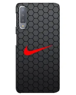 Чехол для Samsung Galaxy A7 2018 (A750) с картинкой «Nike — карбоновая сетка»