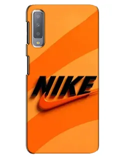 Чехол для Samsung Galaxy A7 2018 (A750) с картинкой «Оранжевый драйв Nike»