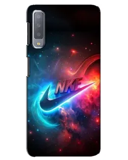 Чохол для Samsung Galaxy A7 2018 (A750) з картинкою «Вогняний логотип Nike»