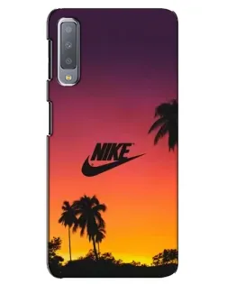 Чохол для Samsung Galaxy A7 2018 (A750) з картинкою «Nike на заході сонця»