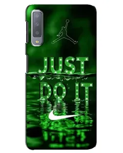 Чохол для Samsung Galaxy A7 2018 (A750) з картинкою «Зелений неоновий Nike»