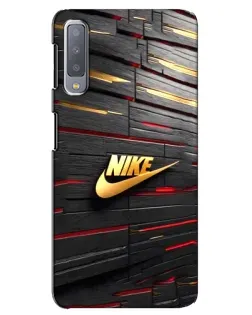 Чохол для Samsung Galaxy A7 2018 (A750) з картинкою «Золотий Nike на металі»