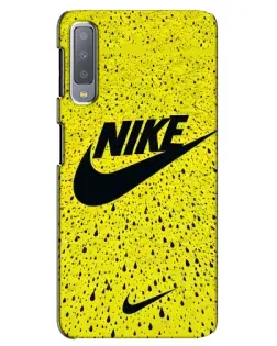 Чохол для Samsung Galaxy A7 2018 (A750) з картинкою «Жовтий текстурний Nike»
