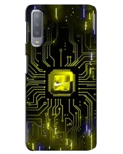 Чохол для Samsung Galaxy A7 2018 (A750) з картинкою «Nike — золота іскра»