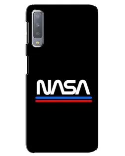 Чехол для Samsung Galaxy A7 2018 (A750) с картинкой «NASA — классика Red Blue»