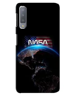 Чохол для Samsung Galaxy A7 2018 (A750) з картинкою «Земля з космосу NASA»