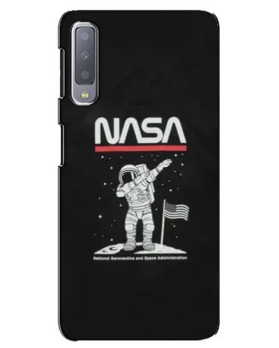 Чохол для Samsung Galaxy A7 2018 (A750) з картинкою «NASA — крокуємо по Місяцю»