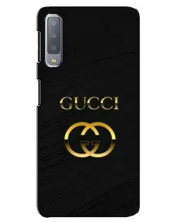 Чохол для Samsung Galaxy A7 2018 (A750) з картинкою «Золотий логотип Gucci»