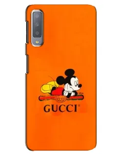 Чохол для Samsung Galaxy A7 2018 (A750) з картинкою «Міккі Маус Gucci — помаранч»