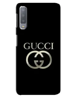 Чохол для Samsung Galaxy A7 2018 (A750) з картинкою «Gucci — золото на чорному»