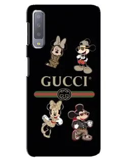 Чохол для Samsung Galaxy A7 2018 (A750) з картинкою «Gucci — герої Disney та монограма»