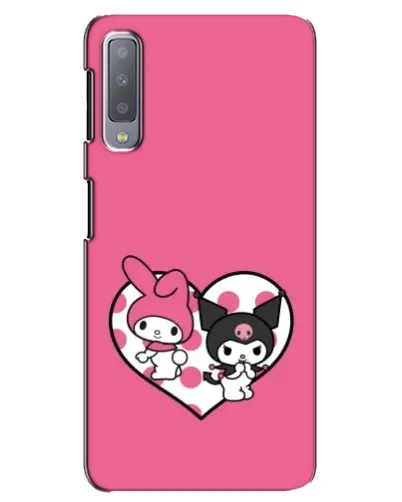 Чехол для Samsung Galaxy A7 2018 (A750) с картинкой «Kuromi и My Melody»