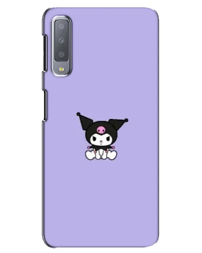 Чехол для Samsung Galaxy A7 2018 (A750) с картинкой «Kuromi — фиолетовый минимализм»