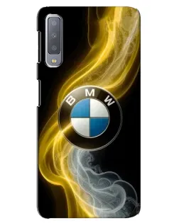 Чехол для Samsung Galaxy A7 2018 (A750) с картинкой «Золотистый дым BMW»