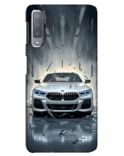 Чехол для Samsung Galaxy A7 2018 (A750) с картинкой «BMW в свете фар»