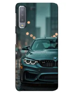 Чехол для Samsung Galaxy A7 2018 (A750) с картинкой «BMW в огнях города»