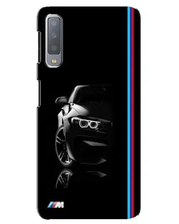Чехол для Samsung Galaxy A7 2018 (A750) с картинкой «Силуэт BMW в темноте»