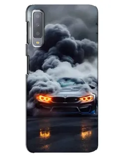 Чехол для Samsung Galaxy A7 2018 (A750) с картинкой «BMW в дыму»