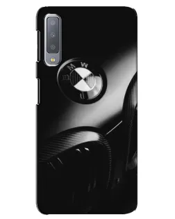 Чехол для Samsung Galaxy A7 2018 (A750) с картинкой «Эмблема BMW — макро»