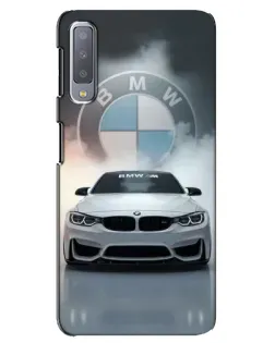 Чохол для Samsung Galaxy A7 2018 (A750) з картинкою «BMW в білому диму»
