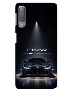 Чохол для Samsung Galaxy A7 2018 (A750) з картинкою «BMW крізь нічне місто»