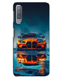 Чохол для Samsung Galaxy A7 2018 (A750) з картинкою «BMW — золота емблема»