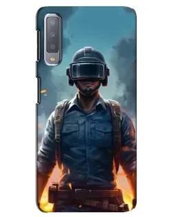 Чехол для Samsung Galaxy A7 2018 (A750) с картинкой «PUBG — реалистичный герой»