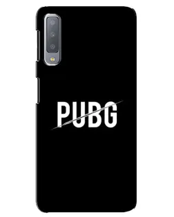 Чехол для Samsung Galaxy A7 2018 (A750) с картинкой «PUBG — белый логотип»