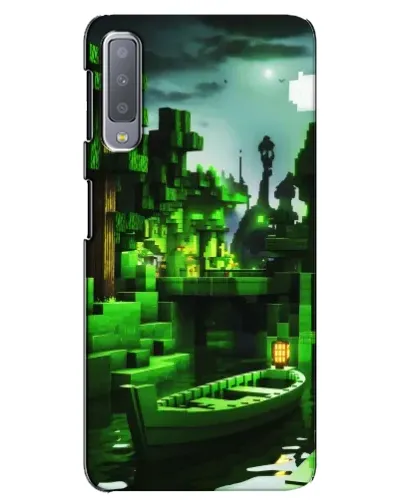 Чехол для Samsung Galaxy A7 2018 (A750) с картинкой «Minecraft лесной пейзаж»