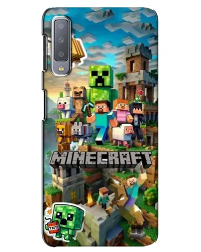 Чехол для Samsung Galaxy A7 2018 (A750) с картинкой «Замок Minecraft»