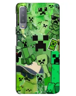 Чехол для Samsung Galaxy A7 2018 (A750) с картинкой «Криперы Minecraft» Чехол для Samsung Galaxy A7 2018 (A750) с картинкой «Криперы Minecraft»