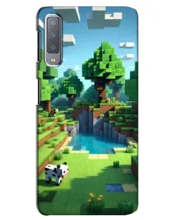 Чехол для Samsung Galaxy A7 2018 (A750) с картинкой «Minecraft летний день»